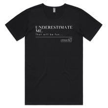 Load image into Gallery viewer, Underestimate Me  BOOK RELEASE TEE 2021  AS Colour Shadow - Mens Scoop Neck T-Shirt