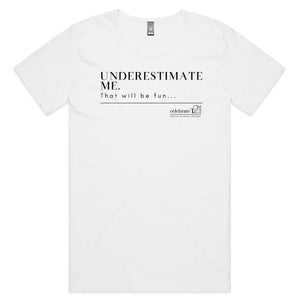 Underestimate Me  BOOK RELEASE TEE 2021  AS Colour Shadow - Mens Scoop Neck T-Shirt