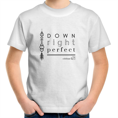 'Down Right Perfect' in Black or White - AS Colour Kids Youth Crew T-Shirt