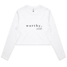 Load image into Gallery viewer, Worthy OCT21 - AS Colour - Women's Long Sleeve Crop Tee