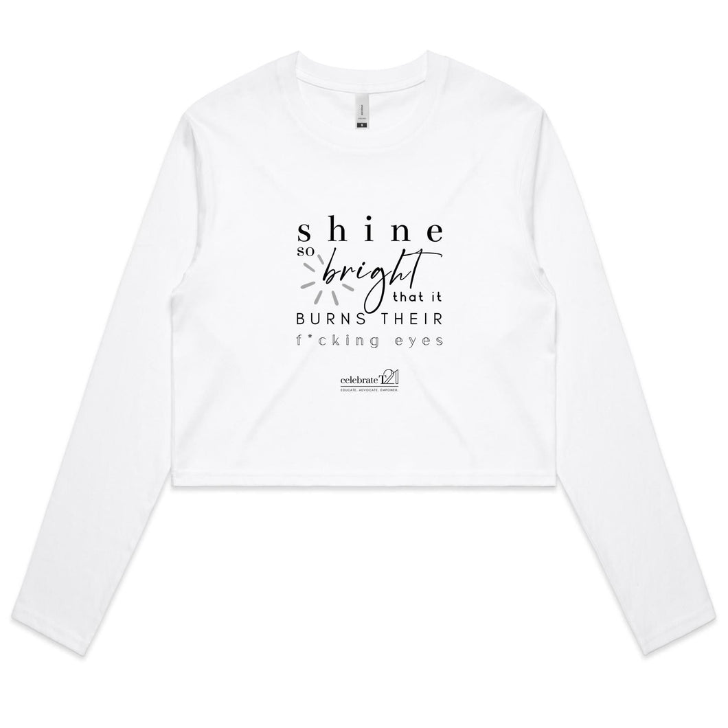 Shine *Explicit OCT21 – AS Colour - Women's Long Sleeve Crop Tee