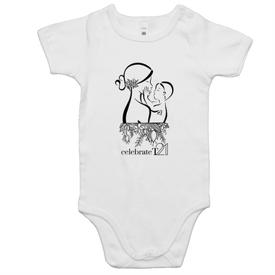 ‘Mother & Son’ in WHITE ONLY AS Colour Mini Me - Baby Onesie Romper