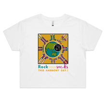 Load image into Gallery viewer, WDSD Harmony Day and Rock Your Socks - AS Colour - Women&#39;s Crop Tee