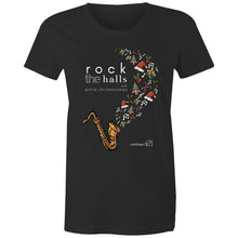 Load image into Gallery viewer, Rock The Halls - 2 designs AS Colour - Women&#39;s Maple Tee