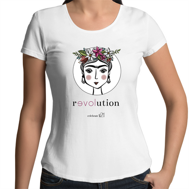 Frida Revolution – Assorted Colours - AS Colour Mali - Womens Scoop Neck T-Shirt