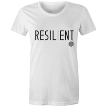 Load image into Gallery viewer, RESILIENT Word Collection – AS Colour - Women&#39;s Maple Tee