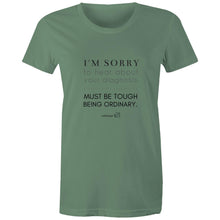 Load image into Gallery viewer, I&#39;m Sorry - AS Colour - Women&#39;s Maple Tee