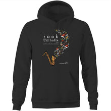 Load image into Gallery viewer, Rock The Halls - 2 designs AS Colour Stencil - Pocket Hoodie Sweatshirt