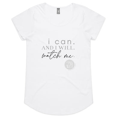 I Can and I will Watch Me - Alexis Schnitger Design - AS Colour Mali - Womens Scoop Neck T-Shirt