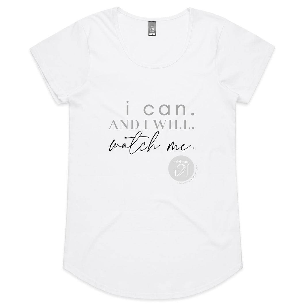 I Can and I will Watch Me - Alexis Schnitger Design - AS Colour Mali - Womens Scoop Neck T-Shirt