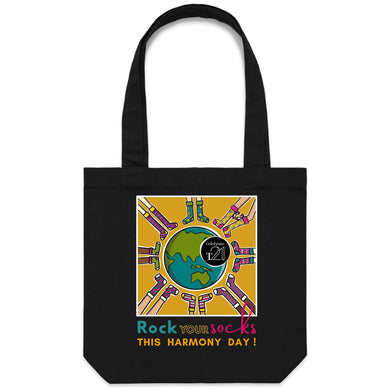 WDSD Harmony Day and Rock Your Socks - AS Colour - Carrie - Canvas Tote Bag