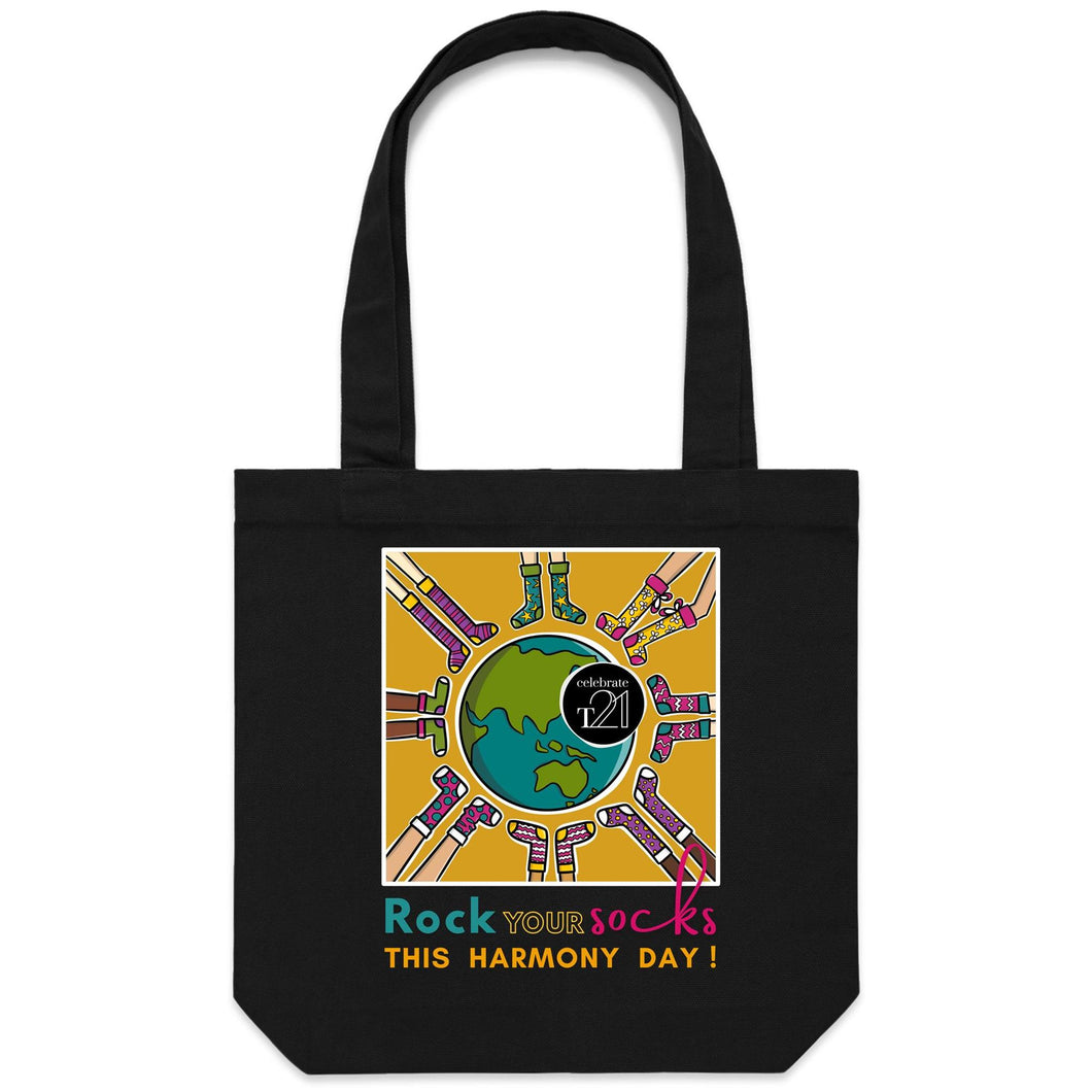 WDSD Harmony Day and Rock Your Socks - AS Colour - Carrie - Canvas Tote Bag