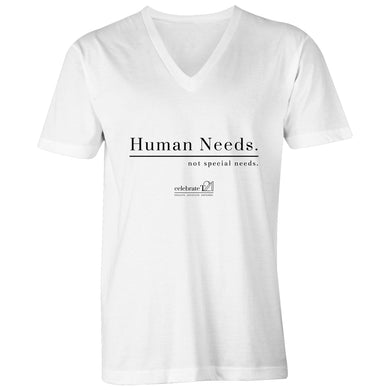 Human Needs - AS Colour Tarmac - Mens V-Neck Tee