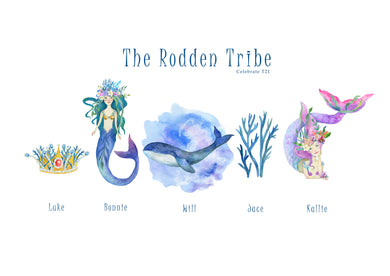 My Tribe Personalised Print  - UNDER THE SEA A