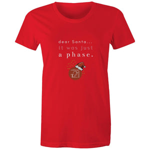 Dear Santa Alexis Schnitger Design 2022 - AS Colour - Women's Maple Tee