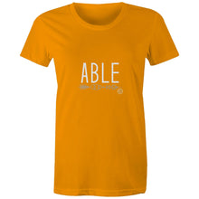 Load image into Gallery viewer, ABLE Word Collection - AS Colour - Women&#39;s Maple Tee