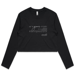 It’s Your Story…  BOOK RELEASE TEE 2021  AS Colour - Women's Long Sleeve Crop Tee