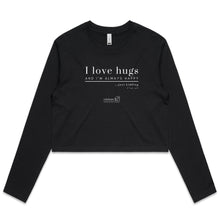 Load image into Gallery viewer, I Love Hugs *Warning Explicit Language - AS Colour - Women&#39;s Long Sleeve Crop Tee