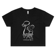 Load image into Gallery viewer, ‘Mother &amp; Son’ in Black or White - AS Colour - Womens Crop Tee