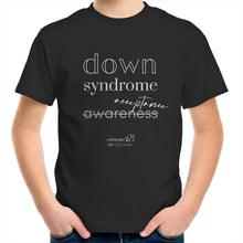 Load image into Gallery viewer, Down Syndrome Acceptance BOOK RELEASE TEE - AS Colour Kids Youth Crew T-Shirt