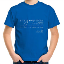 Load image into Gallery viewer, It’s Your Story…  BOOK RELEASE TEE 2021  AS Colour Kids Youth Crew T-Shirt
