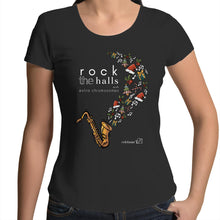 Load image into Gallery viewer, Rock The Halls - 2 designs Colour Mali - Womens Scoop Neck T-Shirt