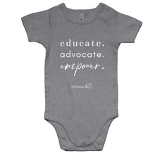Load image into Gallery viewer, Educate Advocate Empower OCT21 - AS Colour Mini Me - Baby Onesie Romper