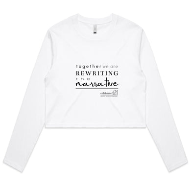 Rewriting The Narrative  BOOK RELEASE TEE 2021  AS Colour - Women's Long Sleeve Crop Tee