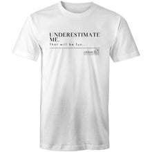 Load image into Gallery viewer, Underestimate Me  BOOK RELEASE TEE 2021  Sportage Surf - Mens T-Shirt