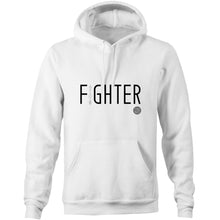 Load image into Gallery viewer, FIGHTER Word Collection –  AS Colour Stencil - Pocket Hoodie Sweatshirt