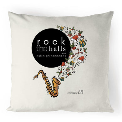 Rock The Halls  100% Linen Cushion Cover