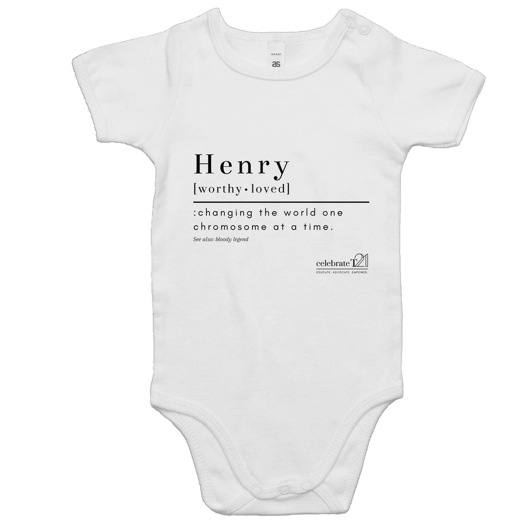 CUSTOM ORDER FOR HENRY - AS Colour Mini Me - Baby Onesie Romper