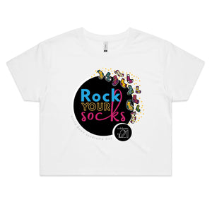 ROCK YOUR SOCKS WDSD - AS Colour - Women's Crop Tee