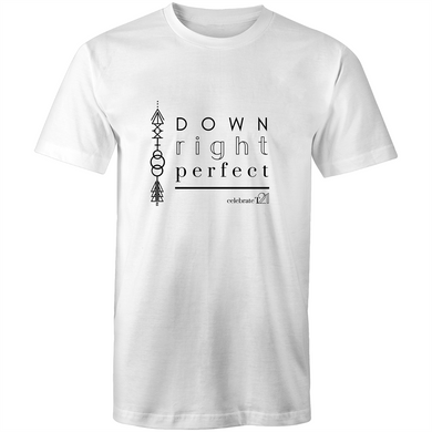 'Down Right Perfect' in Black or White - Sportage Surf - Mens T-Shirt