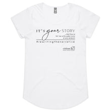 Load image into Gallery viewer, It’s Your Story…  BOOK RELEASE TEE 2021  AS Colour Mali - Womens Scoop Neck T-Shirt