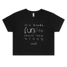 Load image into Gallery viewer, It’s Kinda Fun OCT21 - AS Colour - Women&#39;s Crop Tee