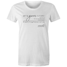 Load image into Gallery viewer, It’s Your Story…  BOOK RELEASE TEE 2021  AS Colour Wafer - Womens Crew T-Shirt