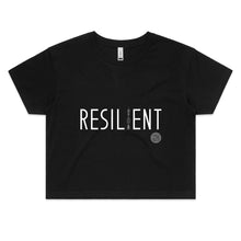 Load image into Gallery viewer, RESILIENT Word Collection – AS Colour - Women&#39;s Crop Tee