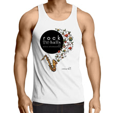 Load image into Gallery viewer, Rock The Halls - 2 designs AS Colour Lowdown - Mens Singlet Top