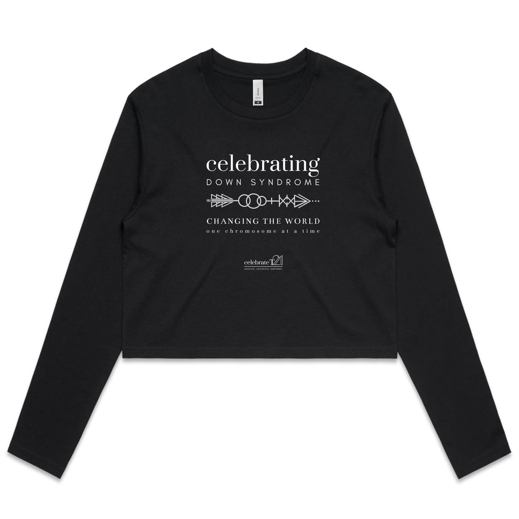 Celebrating DS ARROW Black only - AS Colour - Women's Long Sleeve Crop Tee