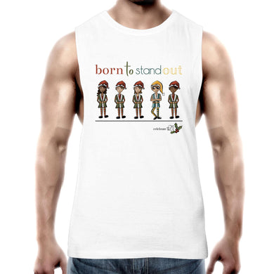 Christmas - ‘Born To Stand Out’ – Boy AS Colour Barnard - Mens Tank Top Tee