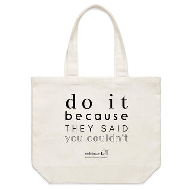 Do It Because OCT21 - AS Colour - Shoulder Canvas Tote Bag
