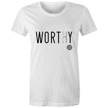 Load image into Gallery viewer, WORTHY Word Collection – AS Colour - Women&#39;s Maple Tee
