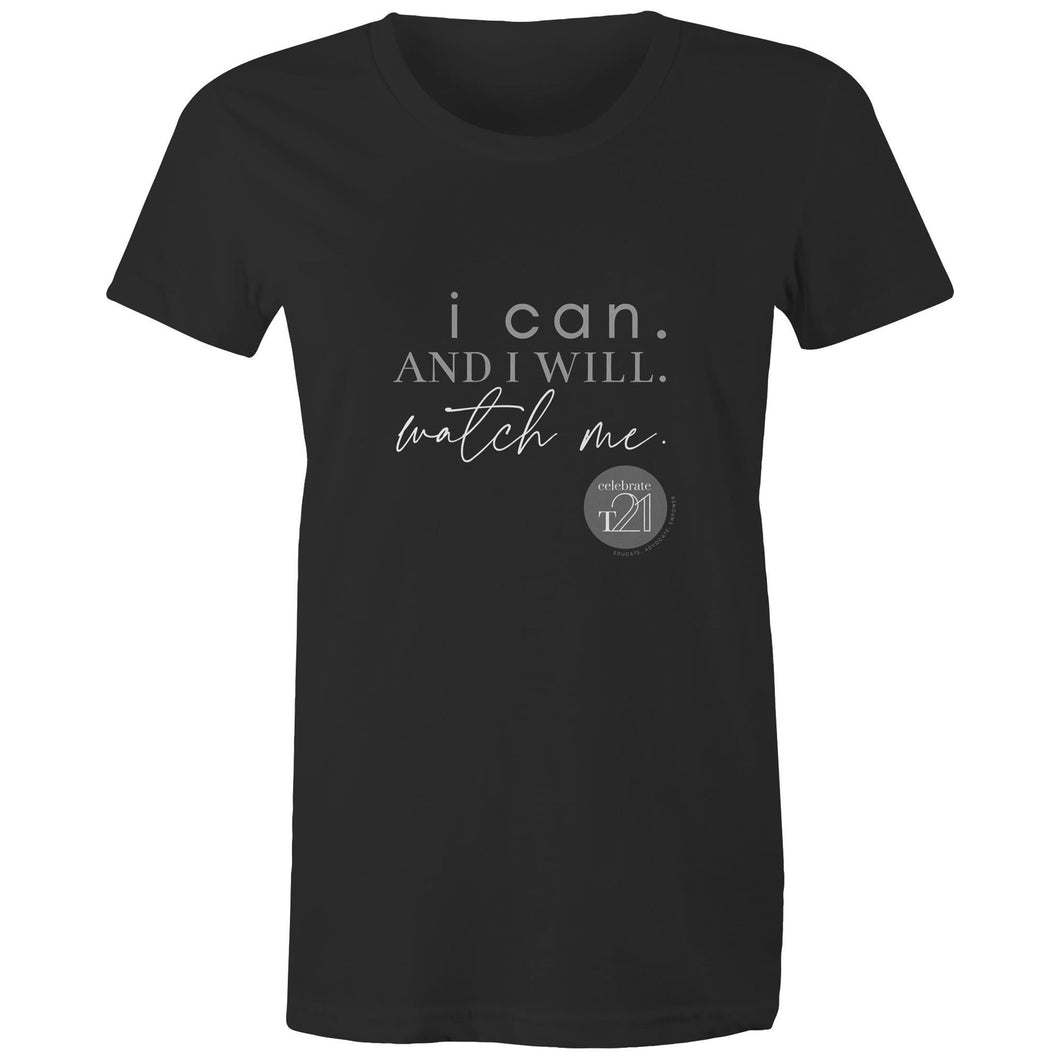 I Can and I will Watch Me - Alexis Schnitger Design - AS Colour - Women's Maple Tee