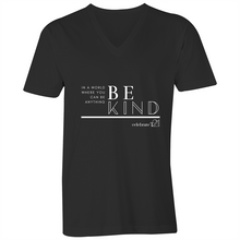 Load image into Gallery viewer, &#39;Be Kind&#39; in Black or White - AS Colour Tarmac - Mens V-Neck Tee