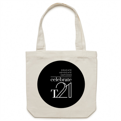 'Celebrate T21' logo - AS Colour - Carrie - Canvas Tote Bag