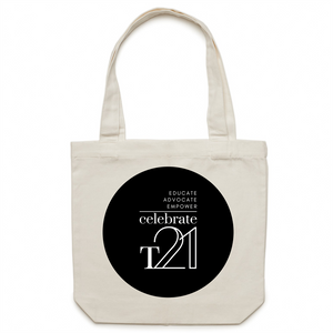 'Celebrate T21' logo - AS Colour - Carrie - Canvas Tote Bag