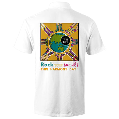 WDSD Harmony Day and Rock Your Socks - AS Colour Chad - S/S Polo Shirt