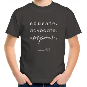 Educate Advocate Empower OCT21 -  AS Colour Kids Youth Crew T-Shirt