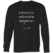 Load image into Gallery viewer, Educate Advocate Empower OCT21 -  AS Colour United - Crew Sweatshirt